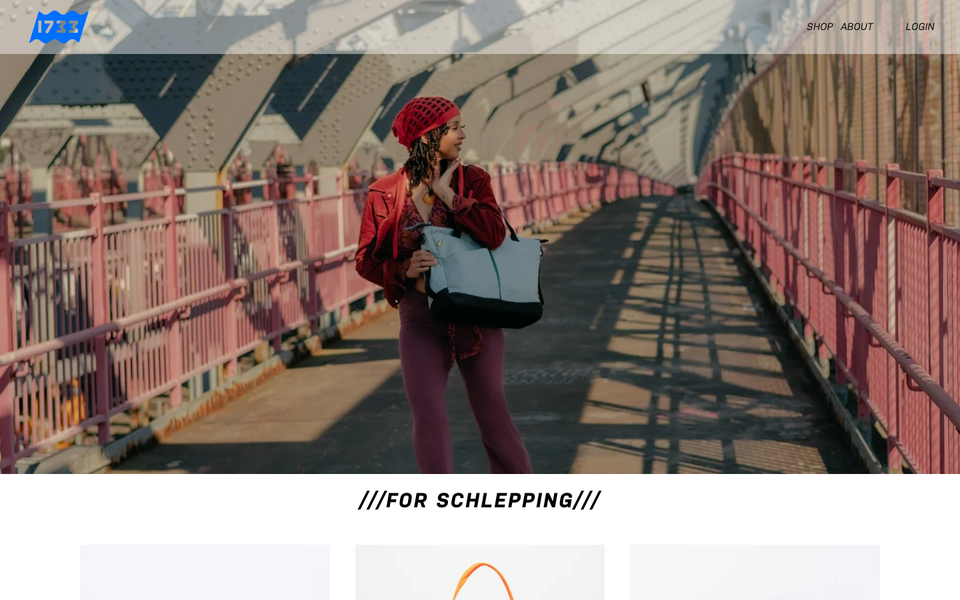 1733 desktop homepage showcase