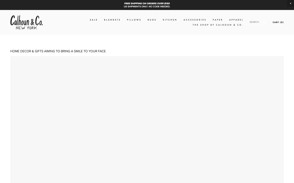 Calhoun & Co. desktop homepage showcase