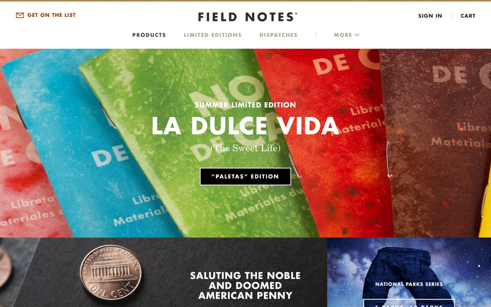 Field Notes authentic product preview