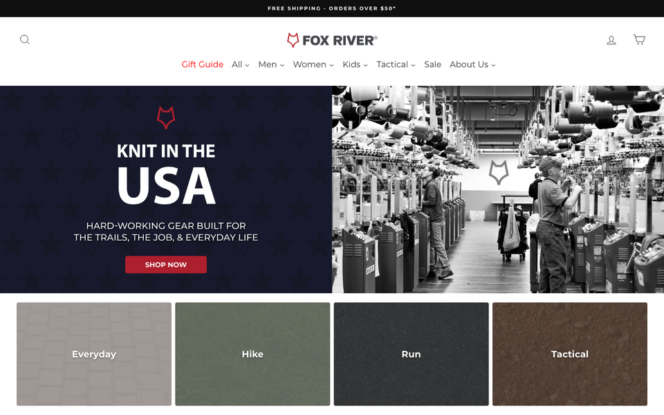 Fox River desktop homepage showcase