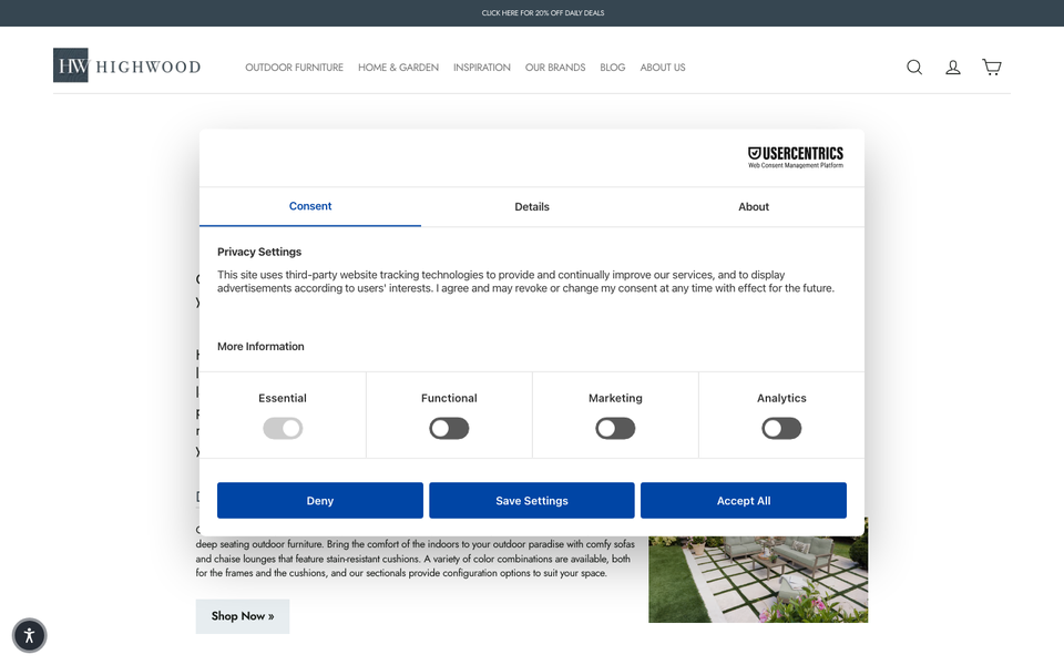 Highwood USA desktop homepage showcase