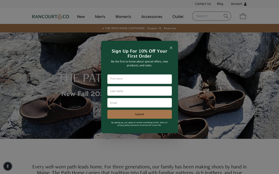 Rancourt & Co. desktop homepage showcase