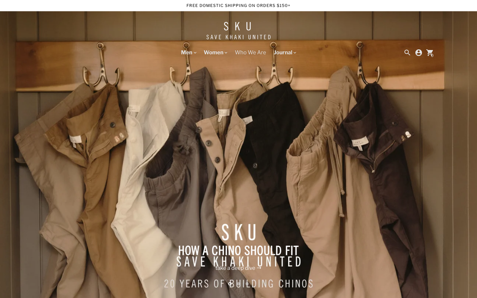 Save Khaki United desktop homepage showcase